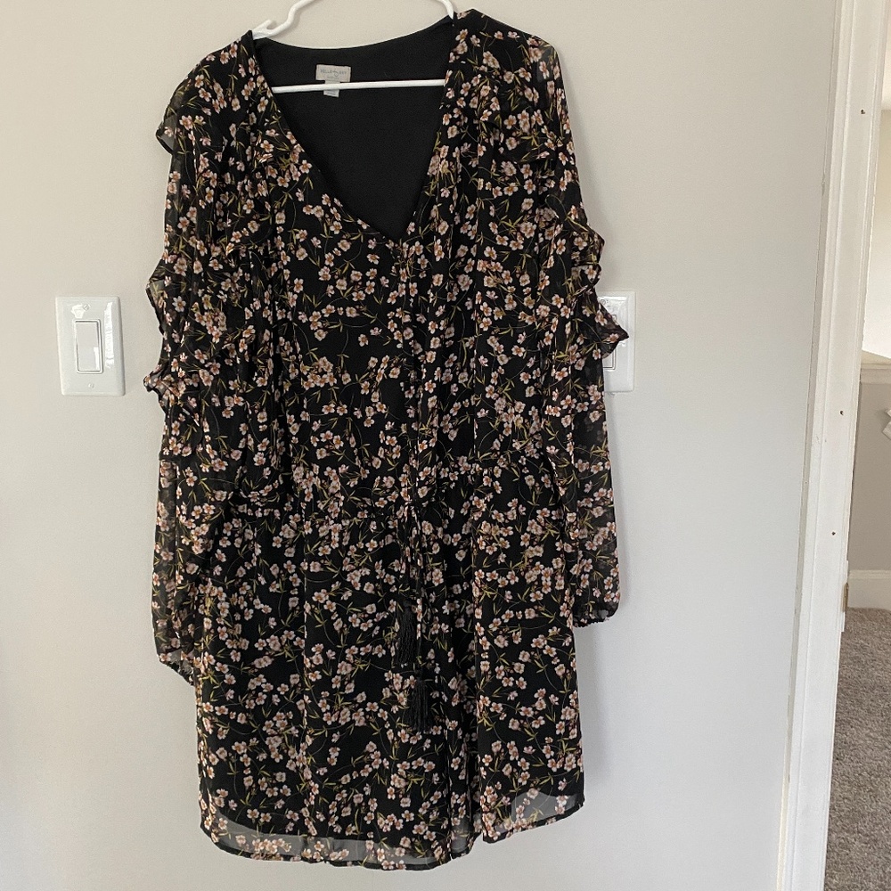 Belle + Sky Floral Ruffle Romper